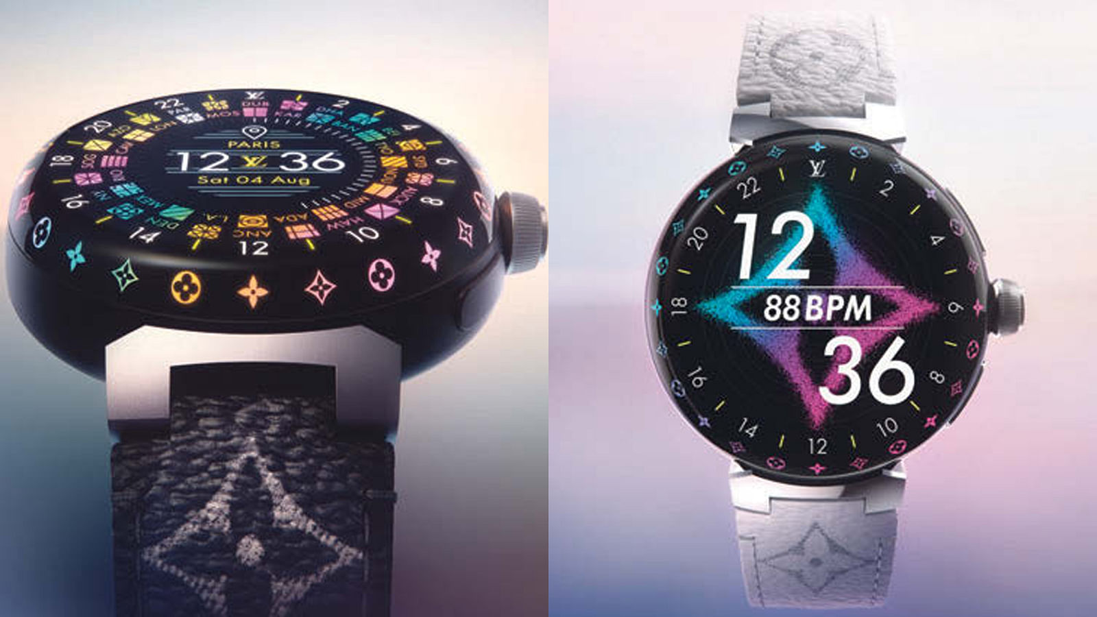 louis vuitton unveils fully-customizable tambour horizon light up smartwatch
