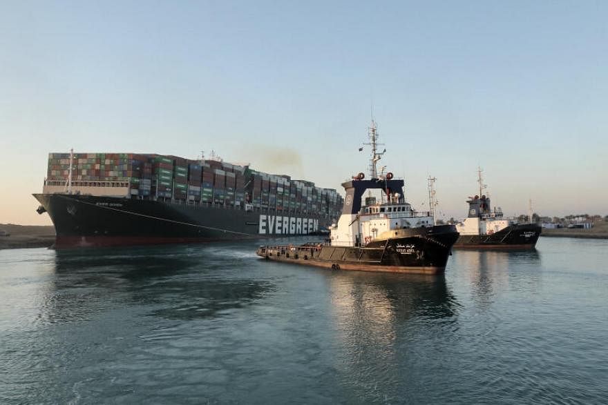 Partial refloating of jammed ship lifts hopes of reopening Suez Canal ...